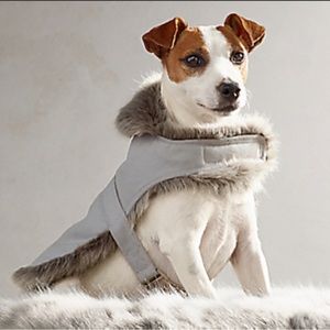 RH fur and canvas pet vest